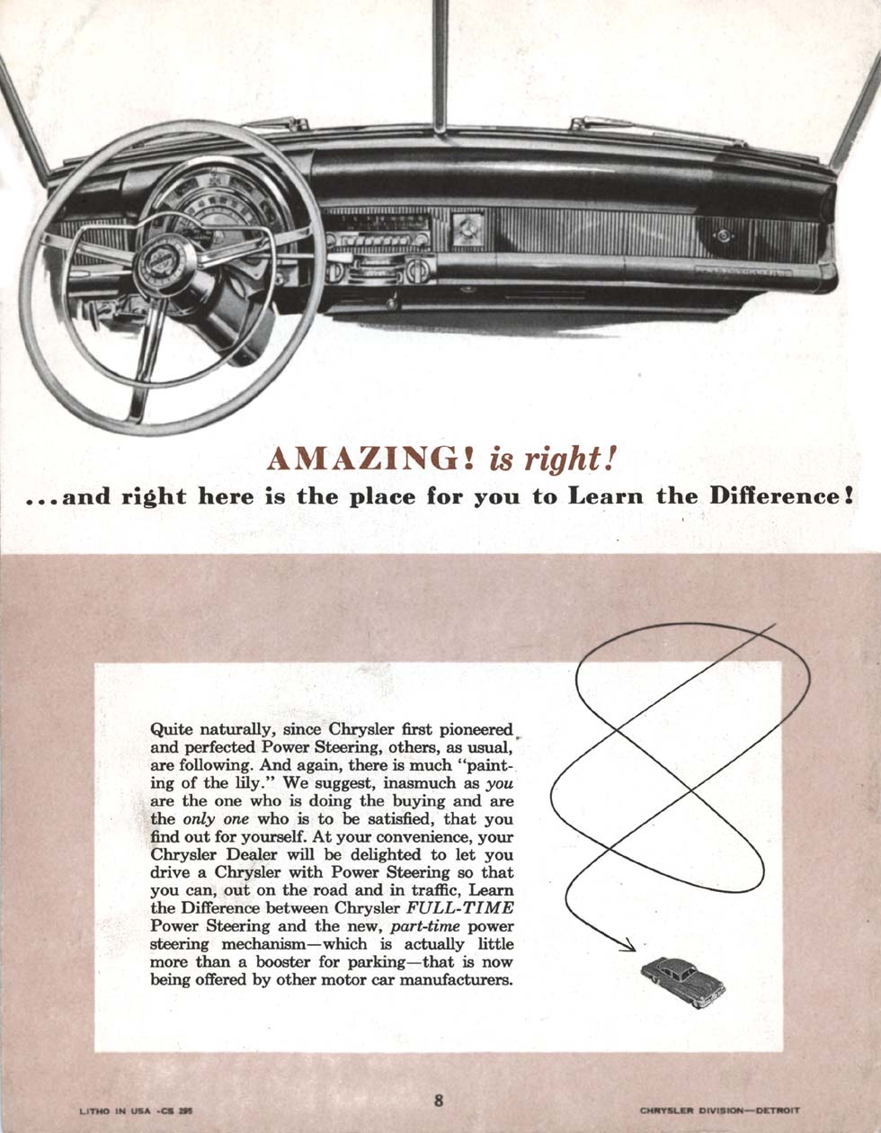 1951 Chrysler Power Steering Brochure Page 7